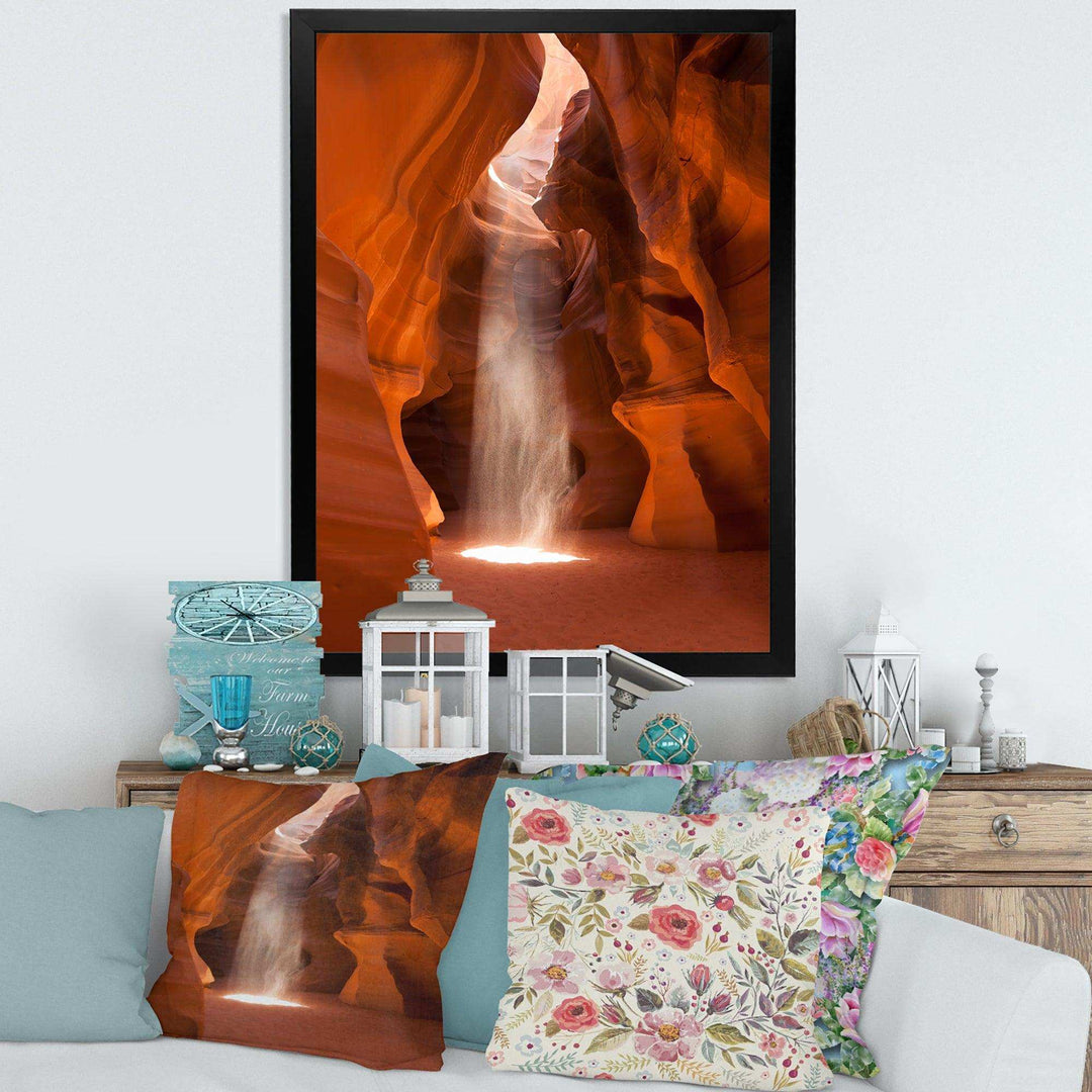 Light beam in Antelope Canyon in Arizona