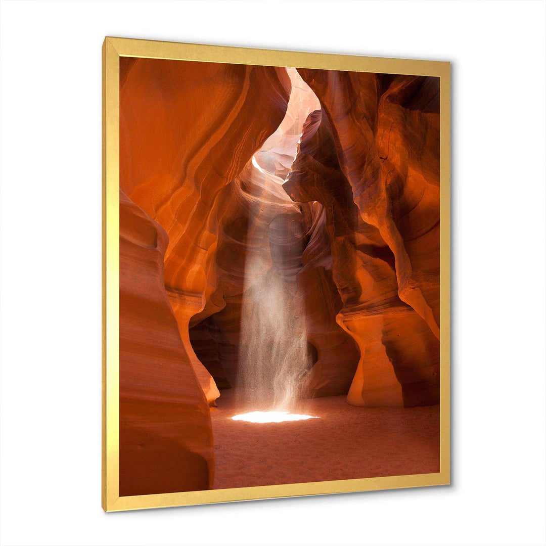 Light beam in Antelope Canyon in Arizona