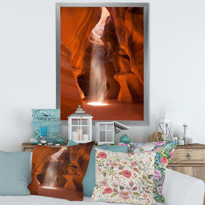 Light beam in Antelope Canyon in Arizona
