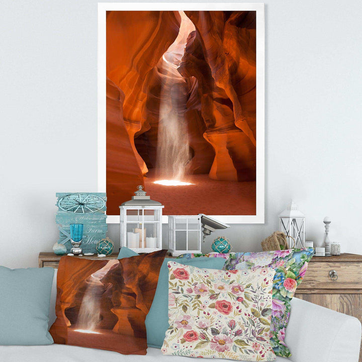 Light beam in Antelope Canyon in Arizona