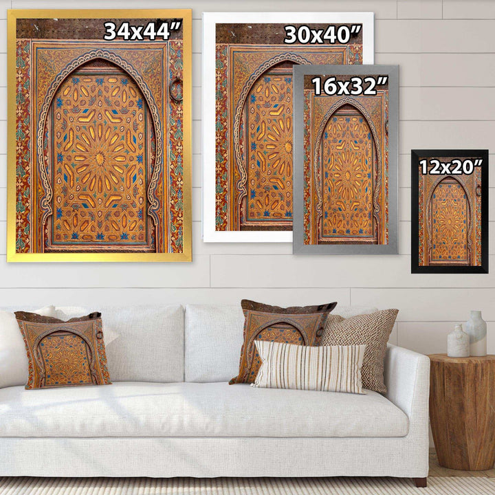 Ancient Door Painting Morroco - Traditional Wall Art Prints