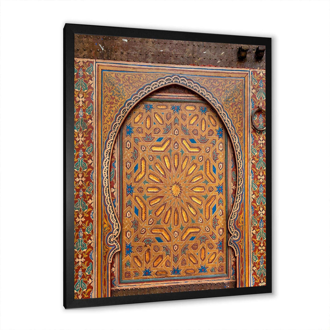 Ancient Door Painting Morroco - Traditional Wall Art Prints