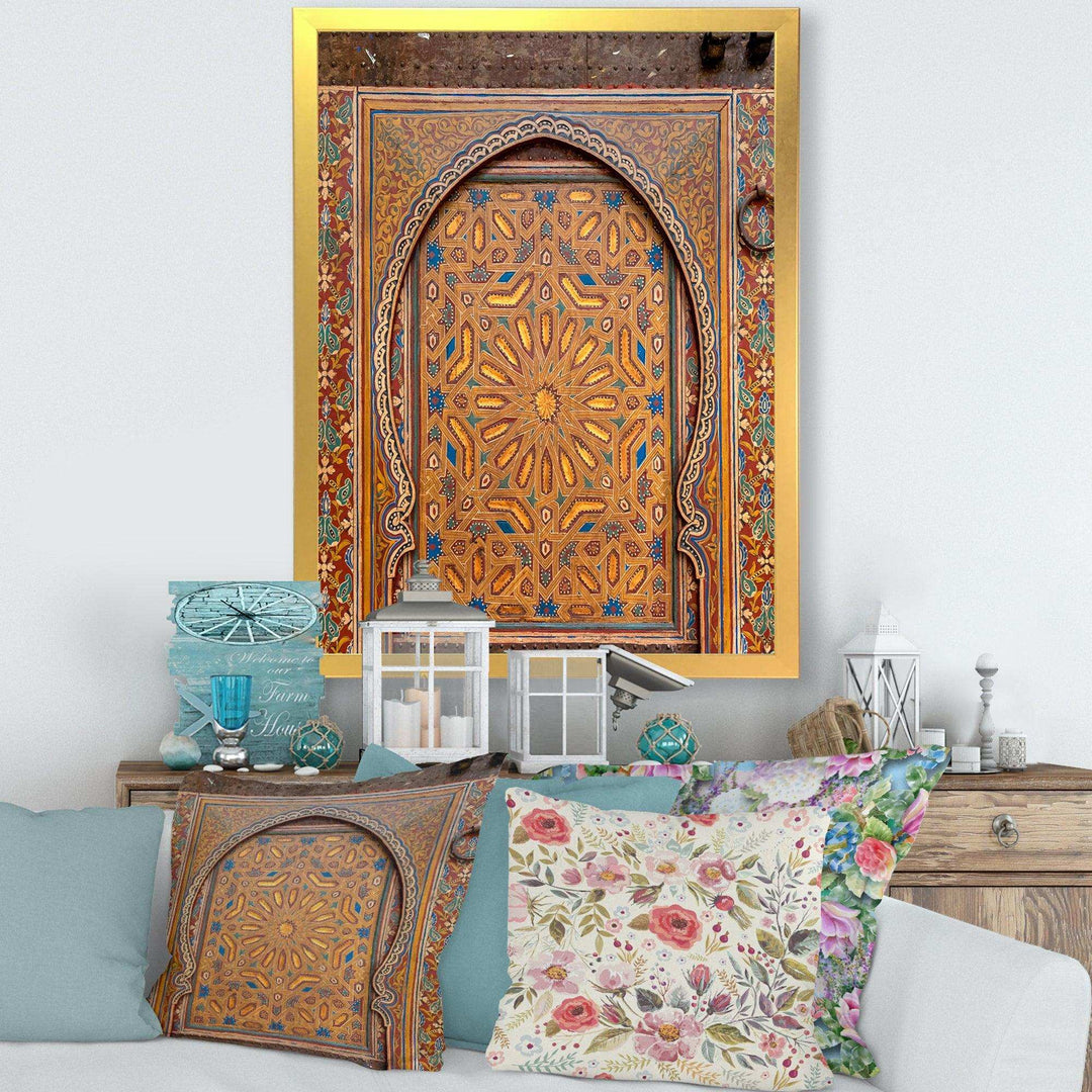 Ancient Door Painting Morroco - Traditional Wall Art Prints
