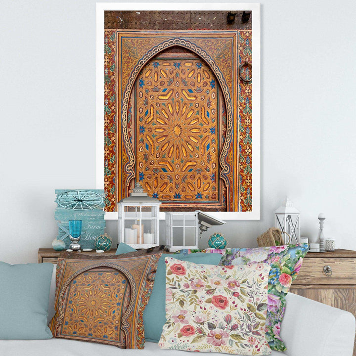 Ancient Door Painting Morroco - Traditional Wall Art Prints