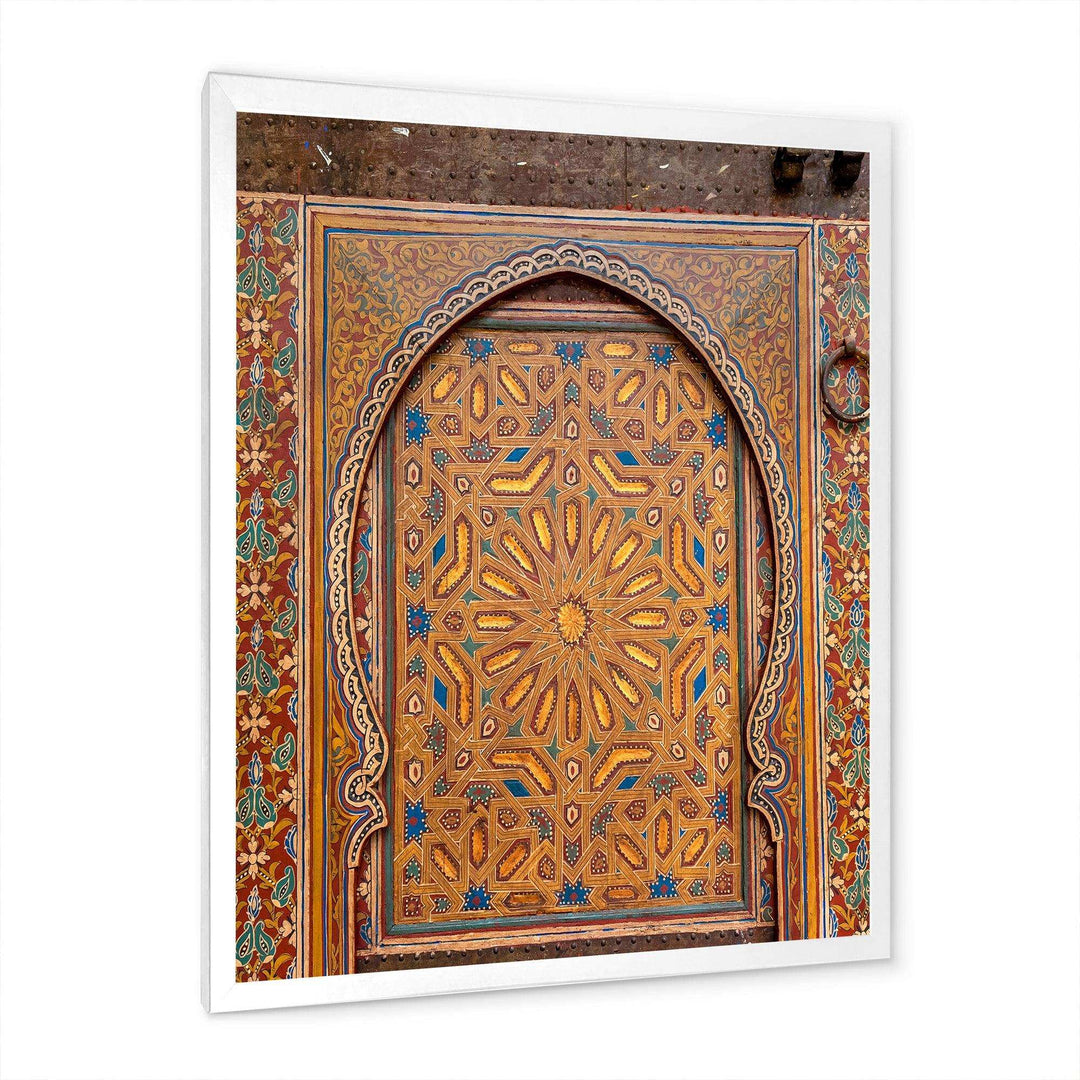 Ancient Door Painting Morroco - Traditional Wall Art Prints