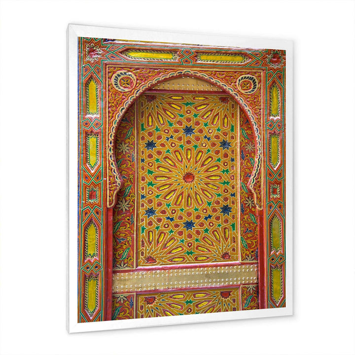 Moroccan Entrance Door in Fez - Traditional Living Room Wall Decor