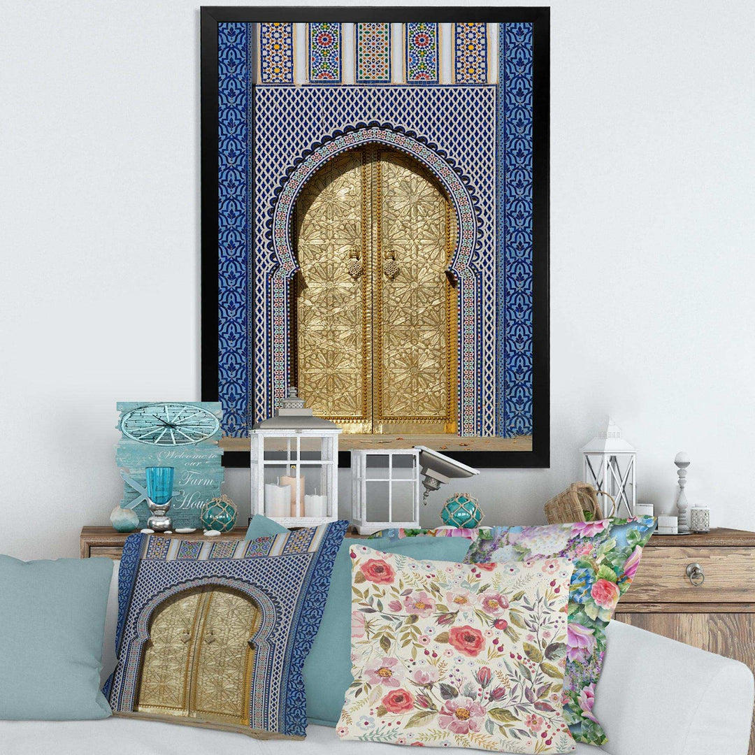 Morroco Palace Golden Doors - Traditional Wall Art Prints
