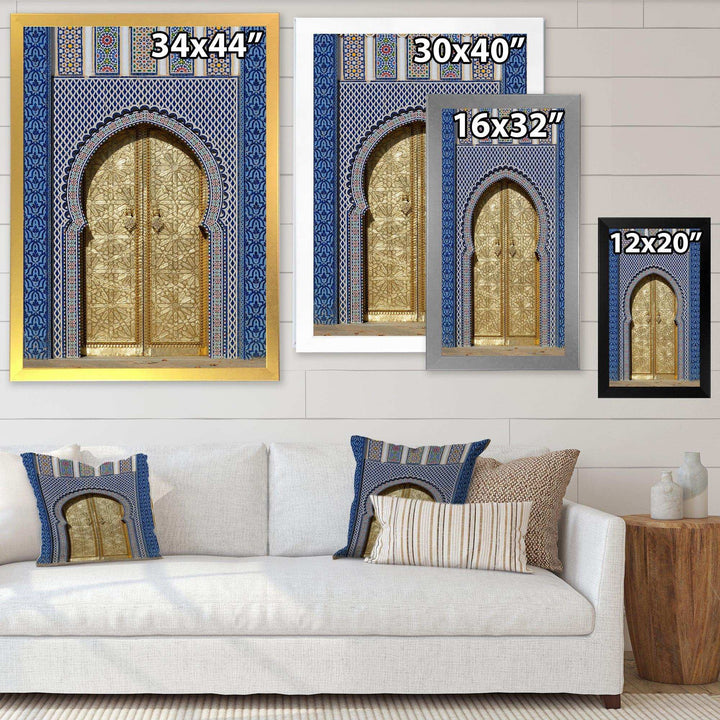 Morroco Palace Golden Doors - Traditional Wall Art Prints