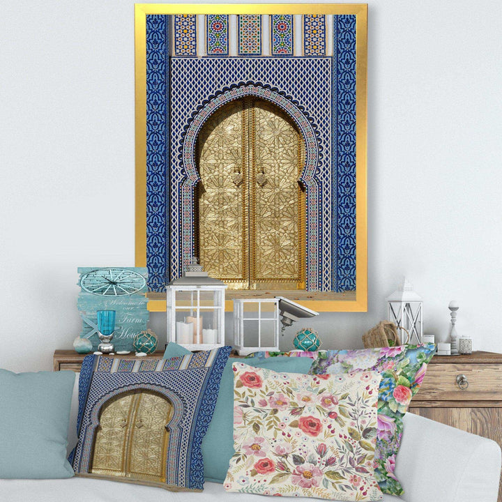 Morroco Palace Golden Doors - Traditional Wall Art Prints