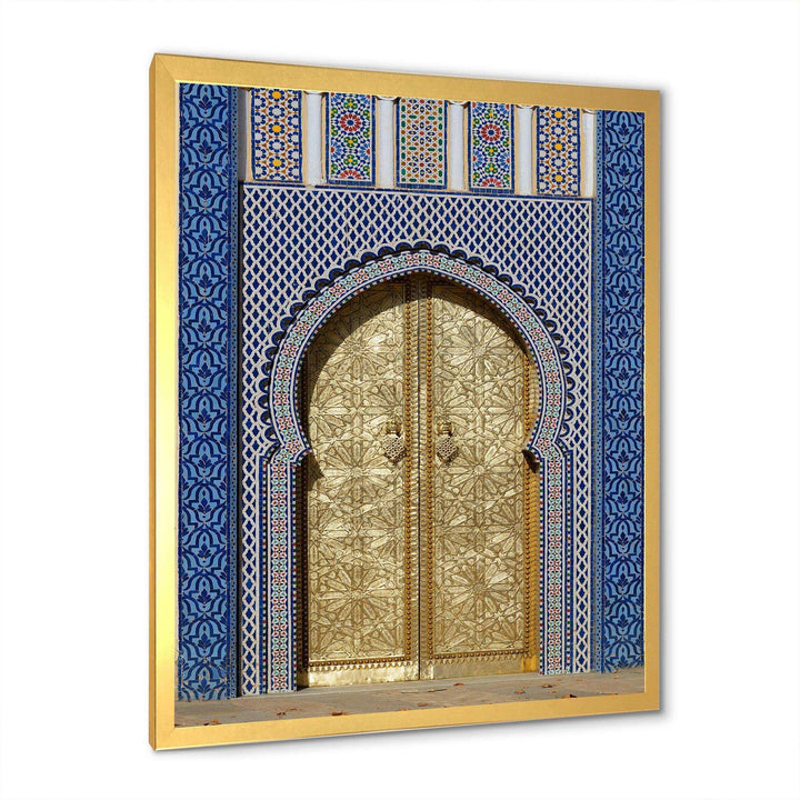 Morroco Palace Golden Doors - Traditional Wall Art Prints