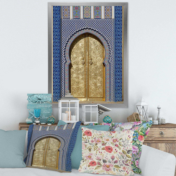 Morroco Palace Golden Doors - Traditional Wall Art Prints