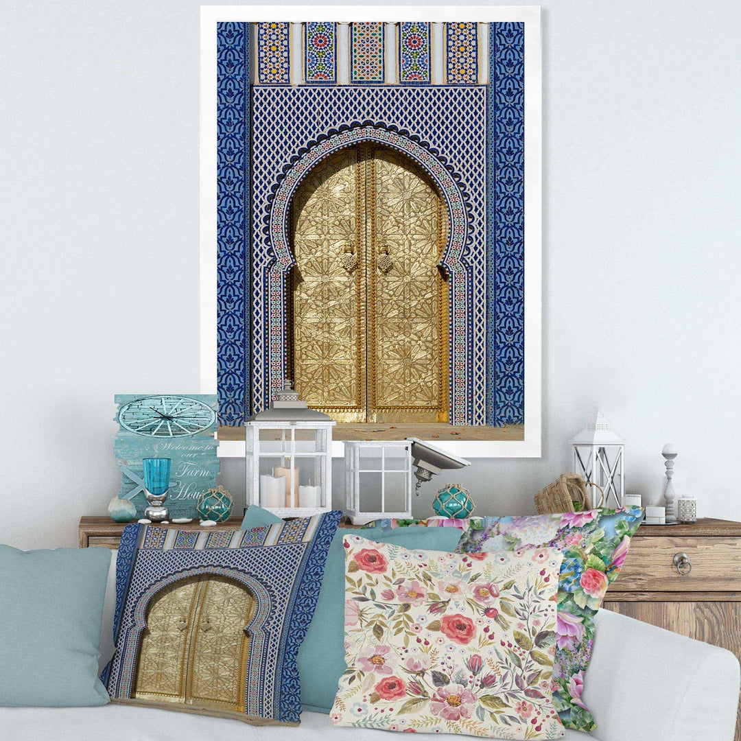 Morroco Palace Golden Doors - Traditional Wall Art Prints