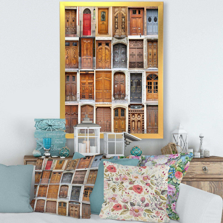 Art Nouveau Doors - Vintage Living Room Wall Decor