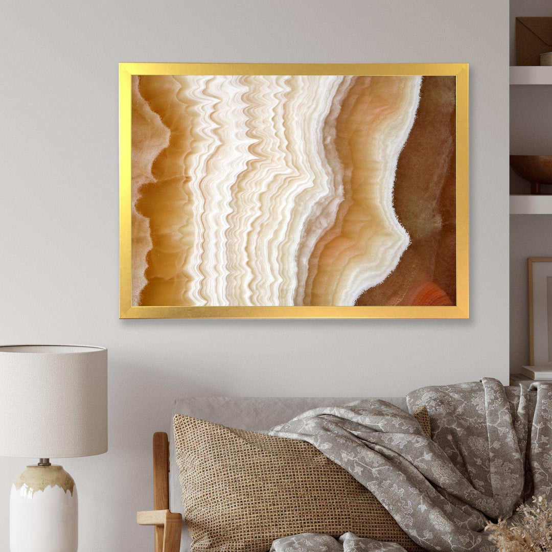 Marbled Stone Layers - Traditional Living Room Wall Decor