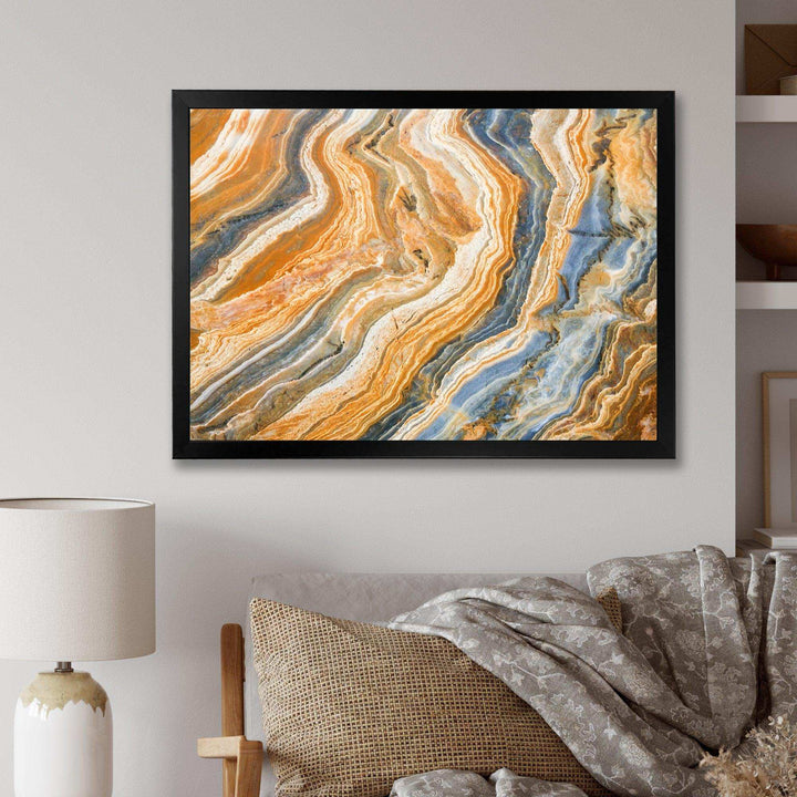 Segment Layers of Marbled Rock - Traditional Bedroom Wall Art