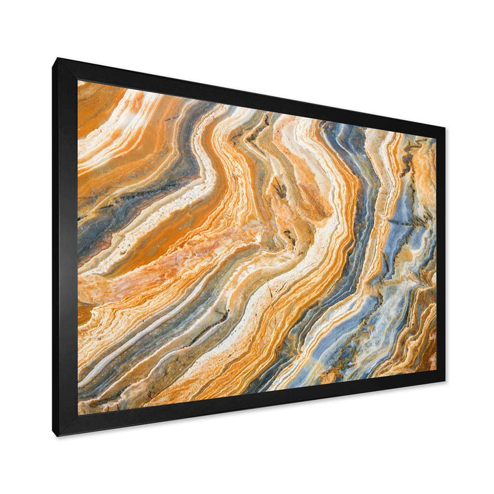 Segment Layers of Marbled Rock - Traditional Bedroom Wall Art