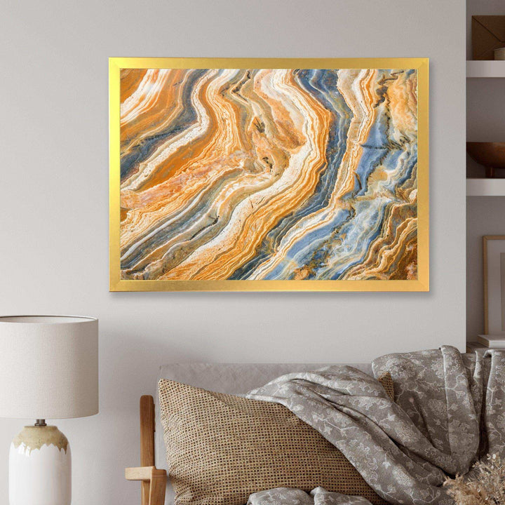 Segment Layers of Marbled Rock - Traditional Bedroom Wall Art
