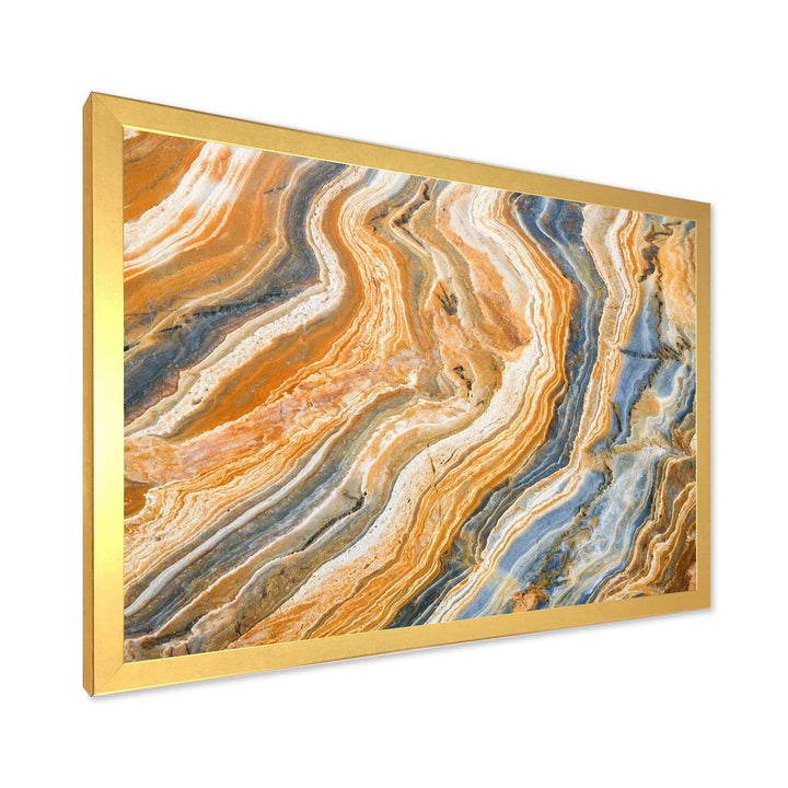 Segment Layers of Marbled Rock - Traditional Bedroom Wall Art