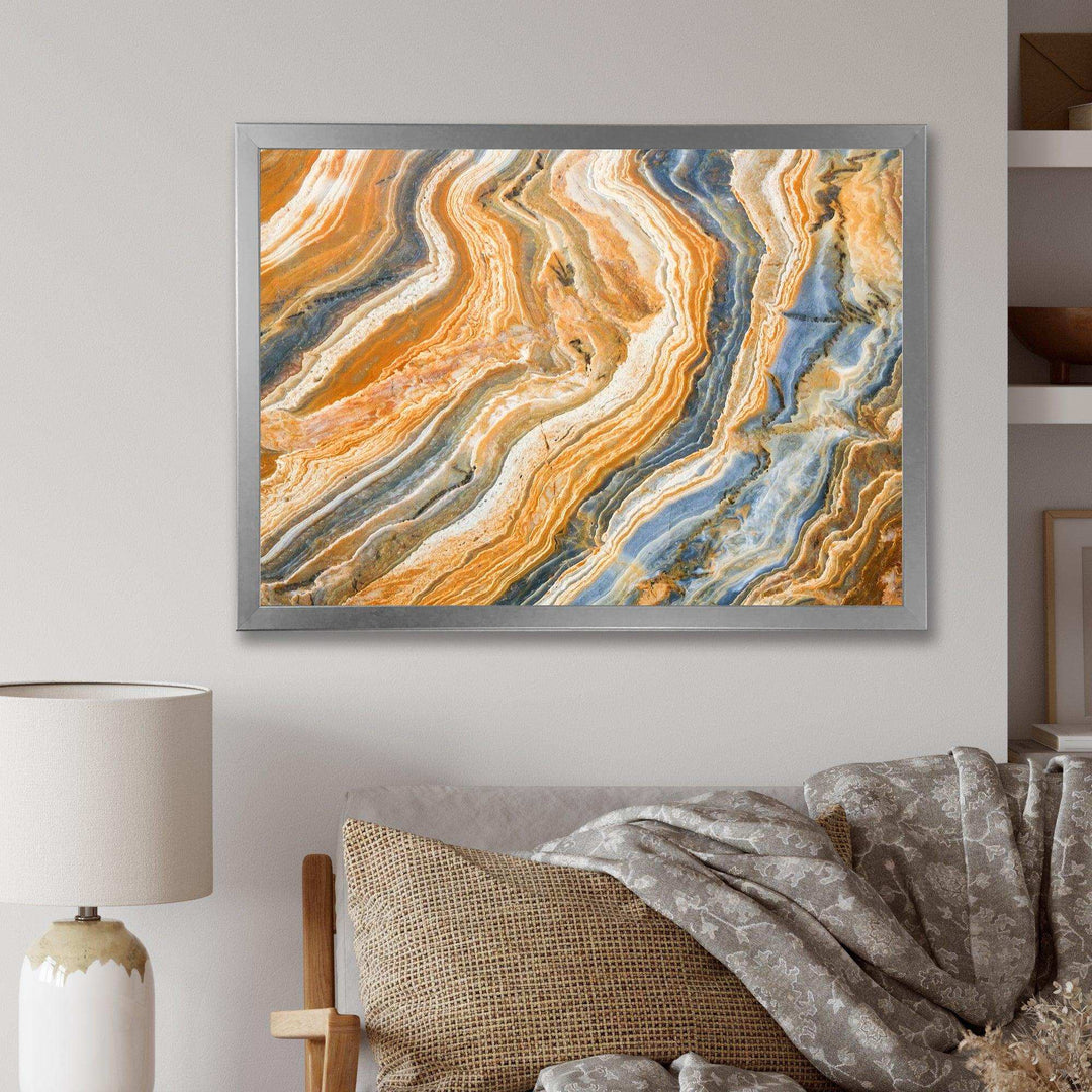 Segment Layers of Marbled Rock - Traditional Bedroom Wall Art