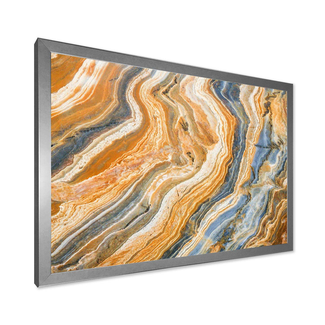 Segment Layers of Marbled Rock - Traditional Bedroom Wall Art