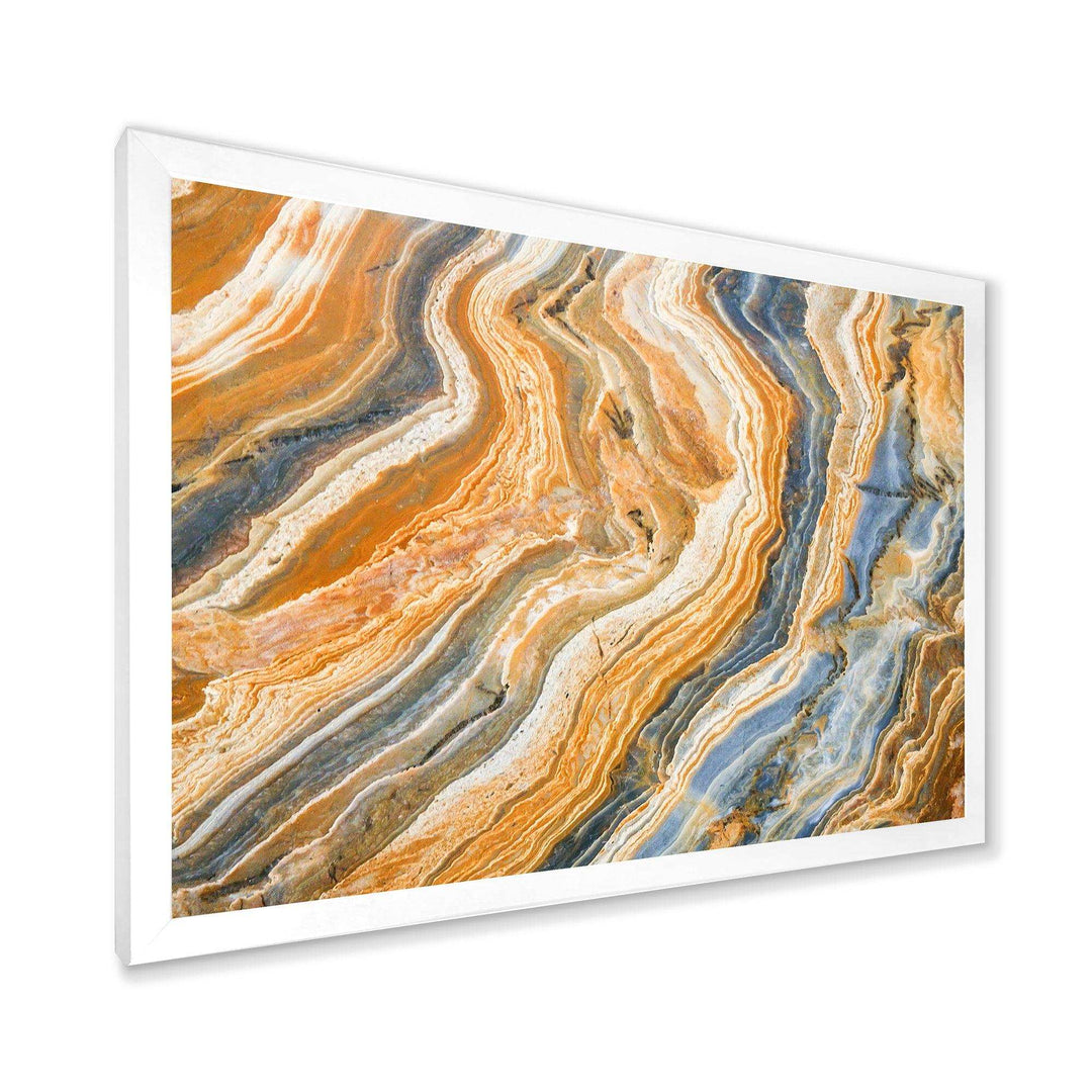 Segment Layers of Marbled Rock - Traditional Bedroom Wall Art