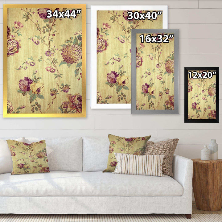 Vintage Purple Flowers - Eclectic Bedroom Wall Art