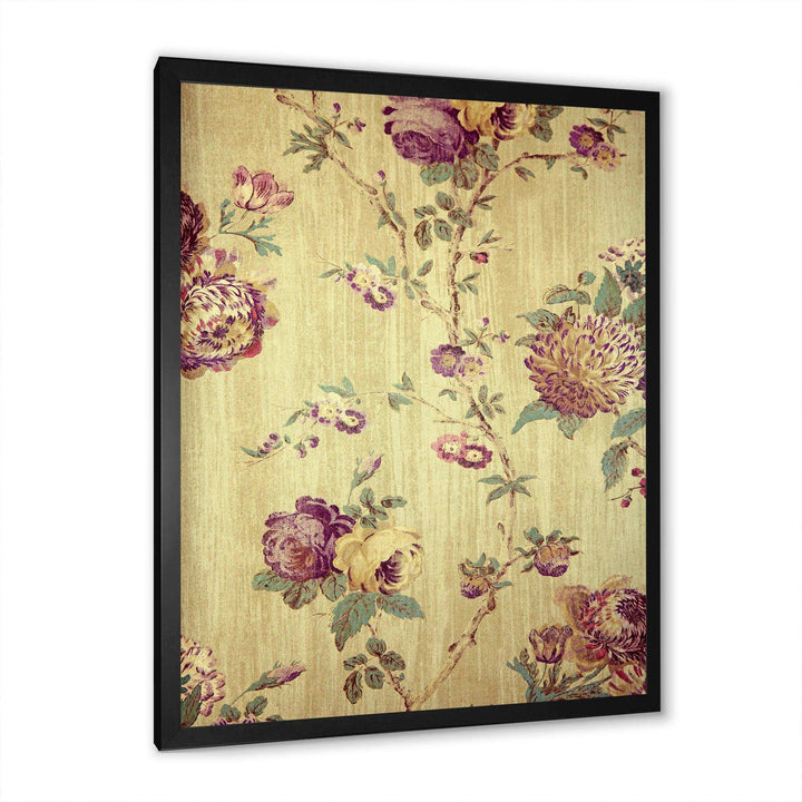 Vintage Purple Flowers - Eclectic Bedroom Wall Art