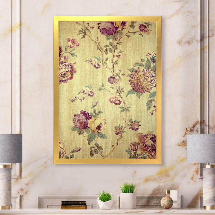 Vintage Purple Flowers - Eclectic Bedroom Wall Art