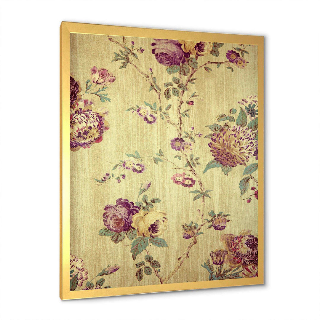 Vintage Purple Flowers - Eclectic Bedroom Wall Art