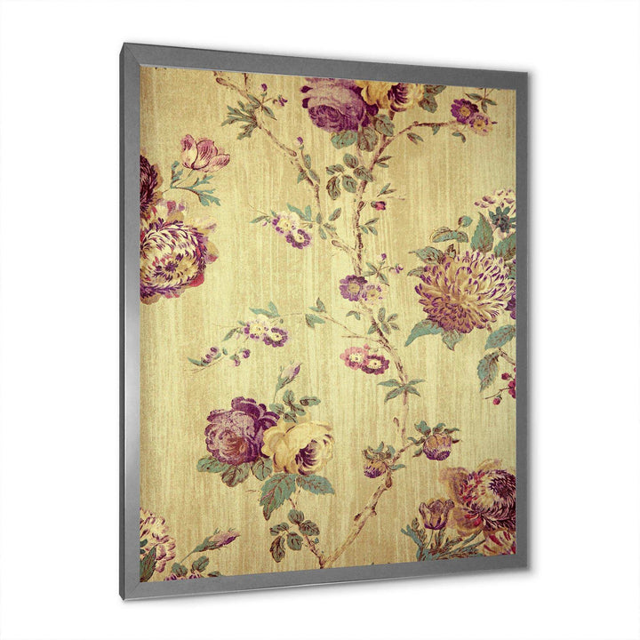 Vintage Purple Flowers - Eclectic Bedroom Wall Art