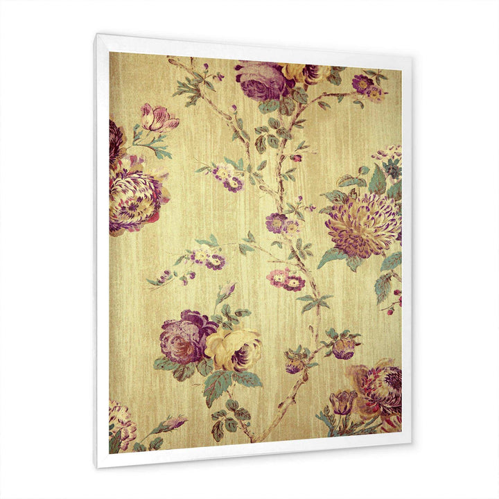 Vintage Purple Flowers - Eclectic Bedroom Wall Art