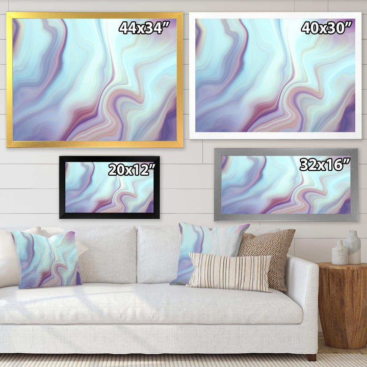 Marbled Liquid Agate Colours - Modern Bedroom Wall Art