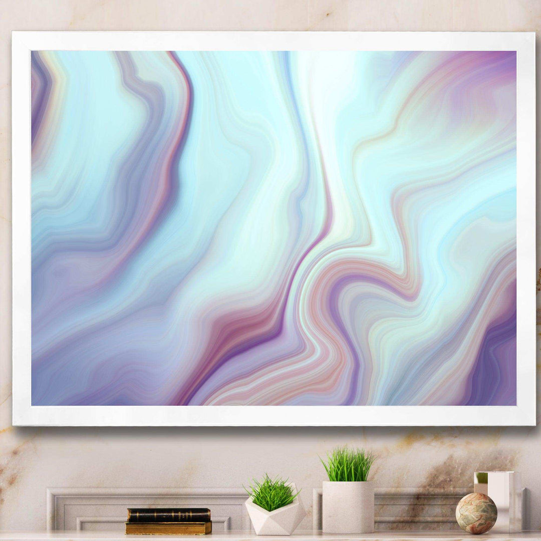 Marbled Liquid Agate Colours - Modern Bedroom Wall Art