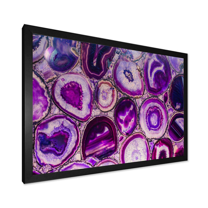 Violet Agate geode - Mid-Century Modern Wall Art Prints