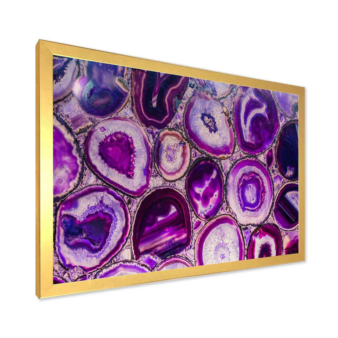 Violet Agate geode - Mid-Century Modern Wall Art Prints