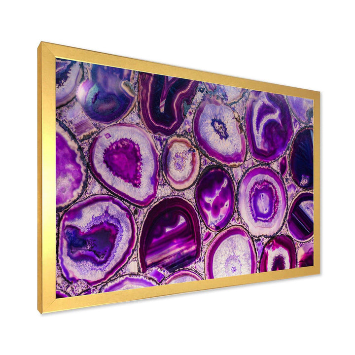 Violet Agate geode - Mid-Century Modern Wall Art Prints