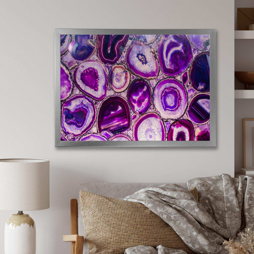 Violet Agate geode - Mid-Century Modern Wall Art Prints