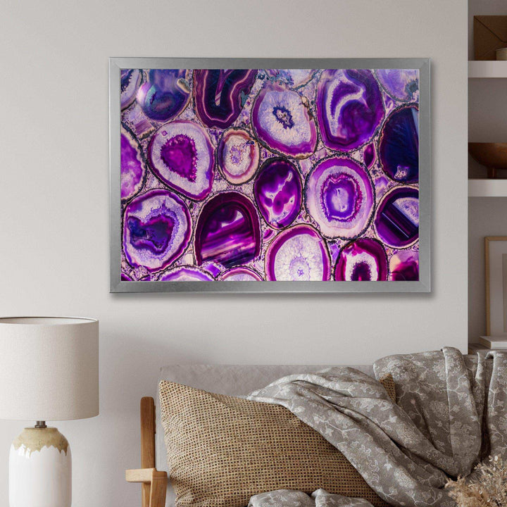 Violet Agate geode - Mid-Century Modern Wall Art Prints