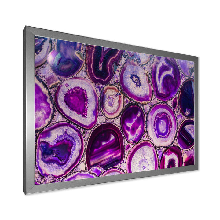 Violet Agate geode - Mid-Century Modern Wall Art Prints