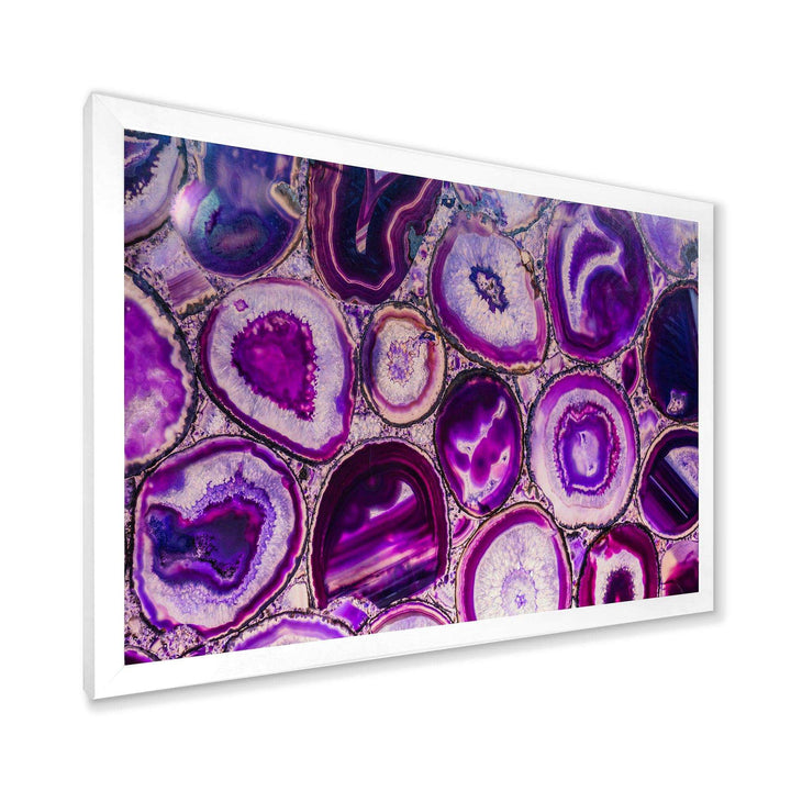 Violet Agate geode - Mid-Century Modern Wall Art Prints