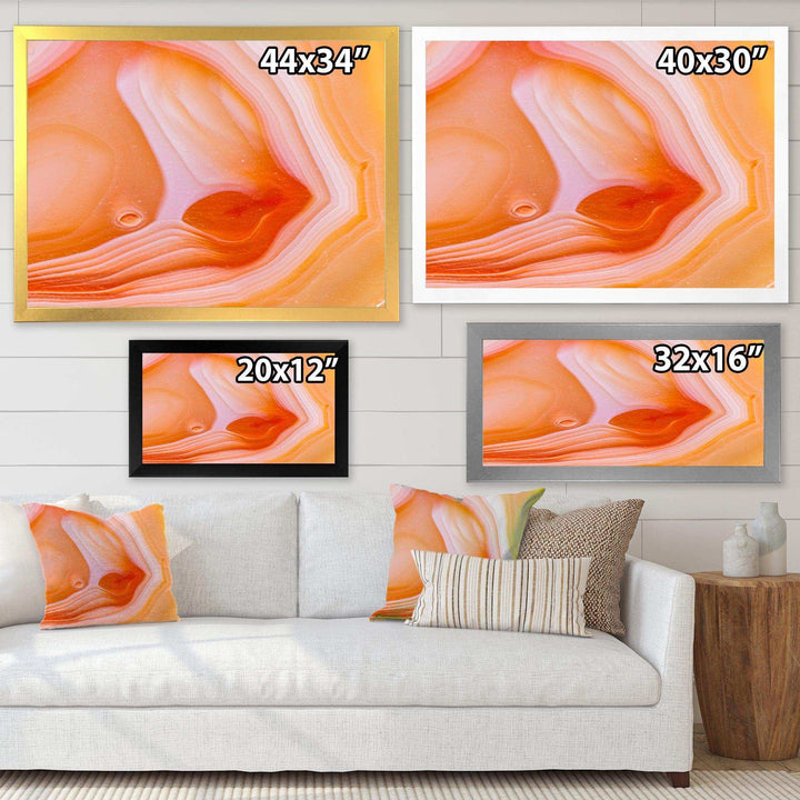 Mineral Orange Agate - Mid-Century Modern Wall Art Prints