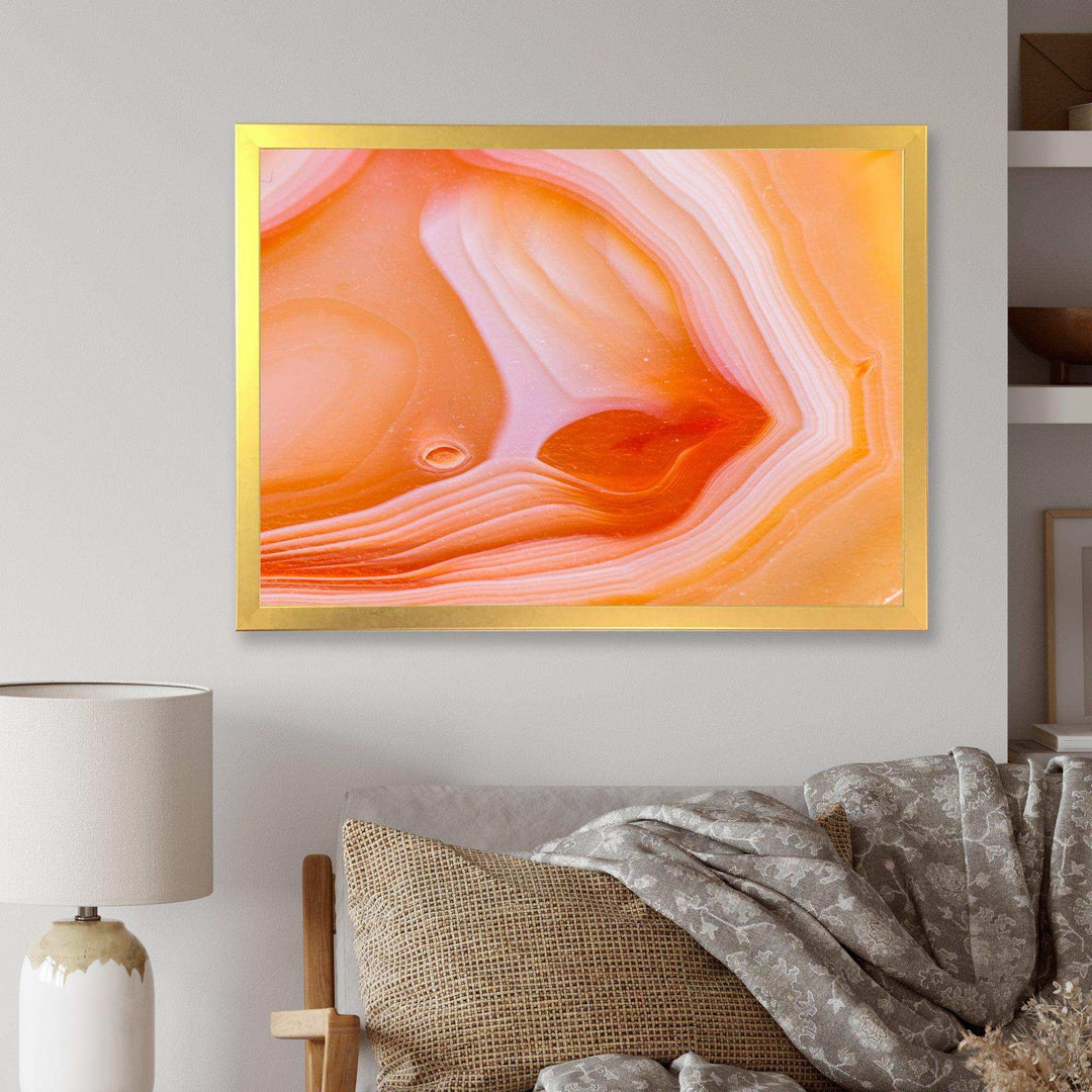Mineral Orange Agate - Mid-Century Modern Wall Art Prints