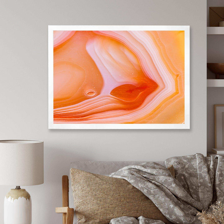 Mineral Orange Agate - Mid-Century Modern Wall Art Prints