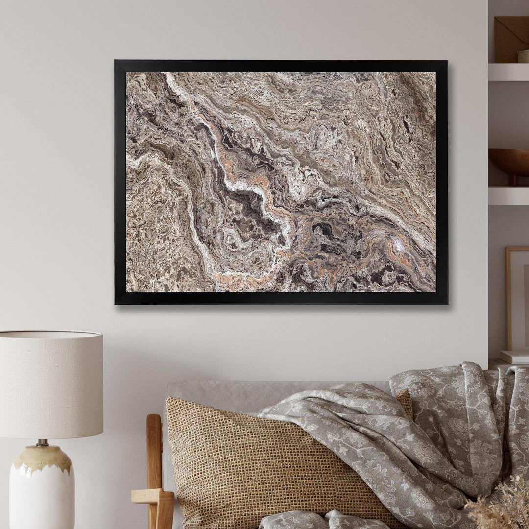 Onyx Travertine Tile - Mid-Century Modern Canvas Wall Art