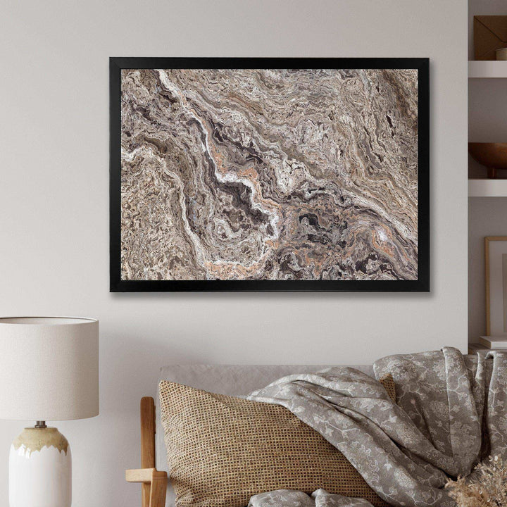 Onyx Travertine Tile - Mid-Century Modern Canvas Wall Art