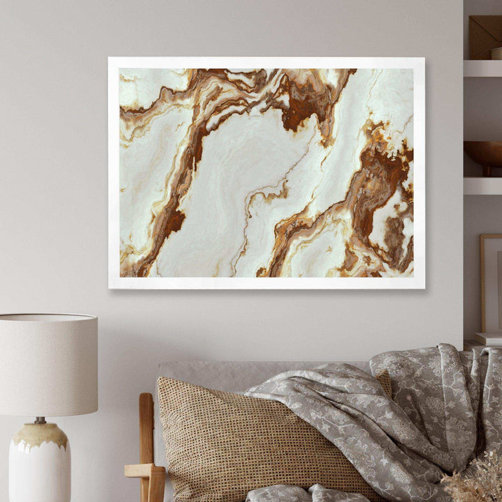 Natural Onyx Texture - Mid-Century Modern Bedroom Wall Art