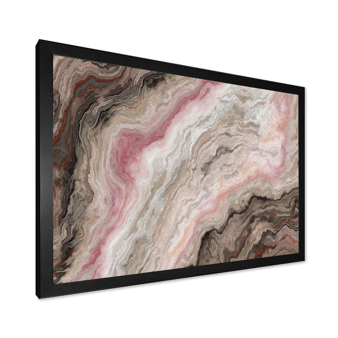 Grey Onyx with Rose Inclusions - Mid-Century Modern Living Room Wall Decor