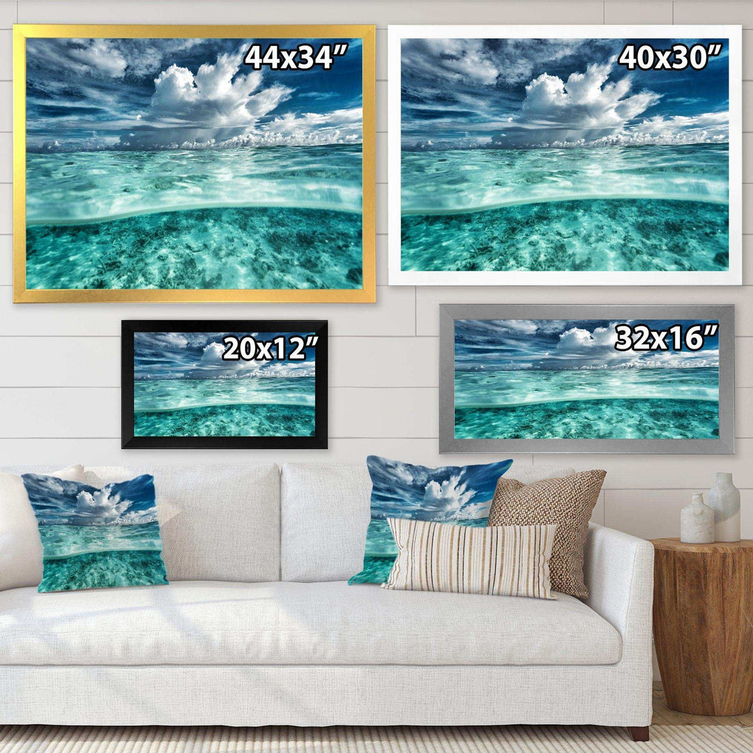 Amazing Underwater Seascape And Clouds