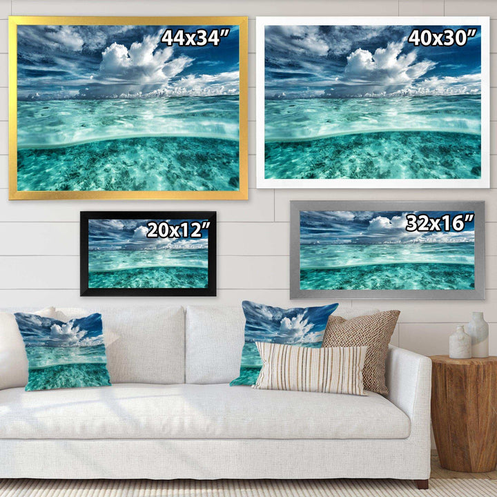 Amazing Underwater Seascape And Clouds