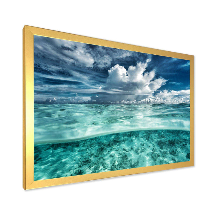 Amazing Underwater Seascape And Clouds